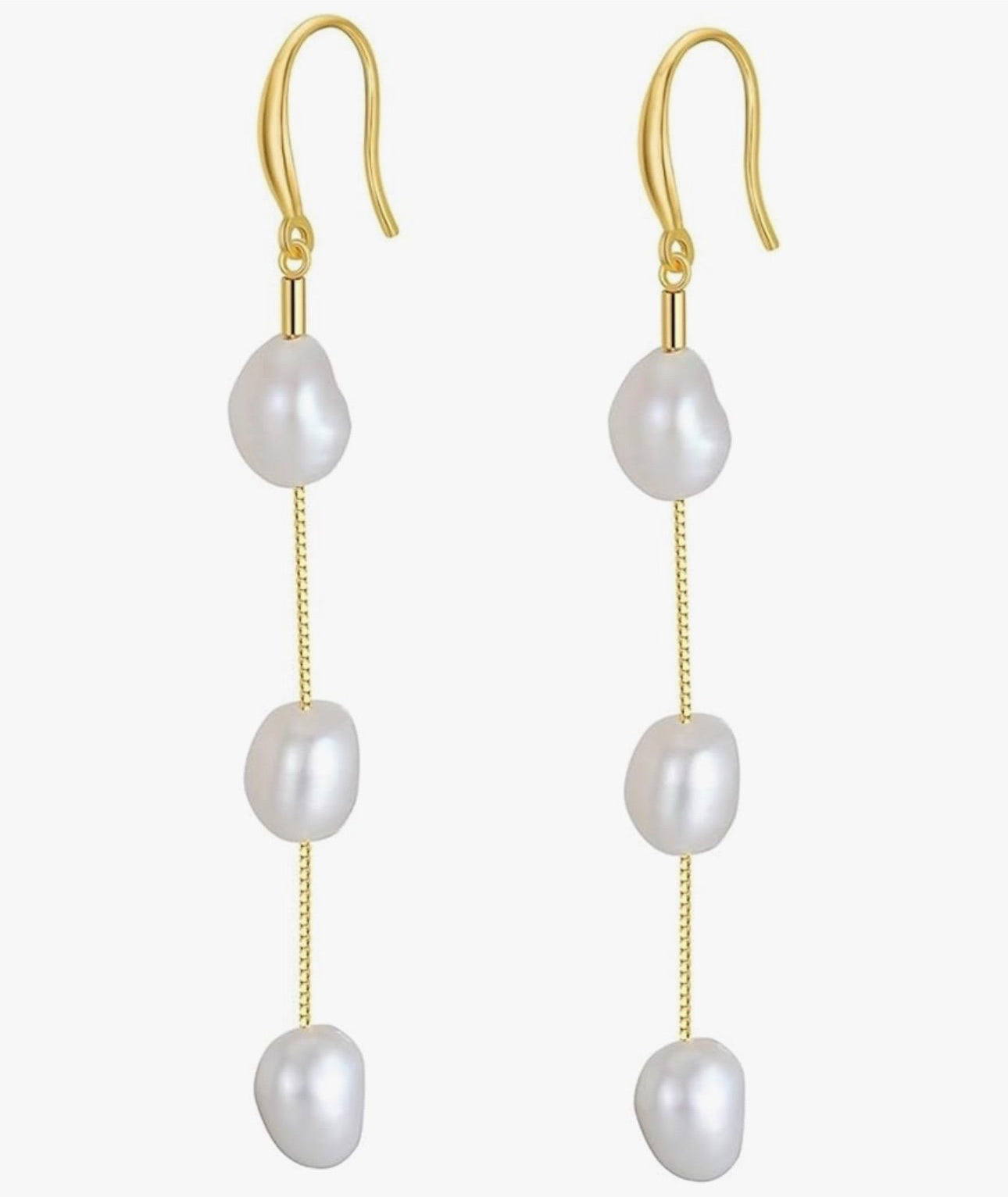 Pearl Tassel Dangle Earrings (2.5)