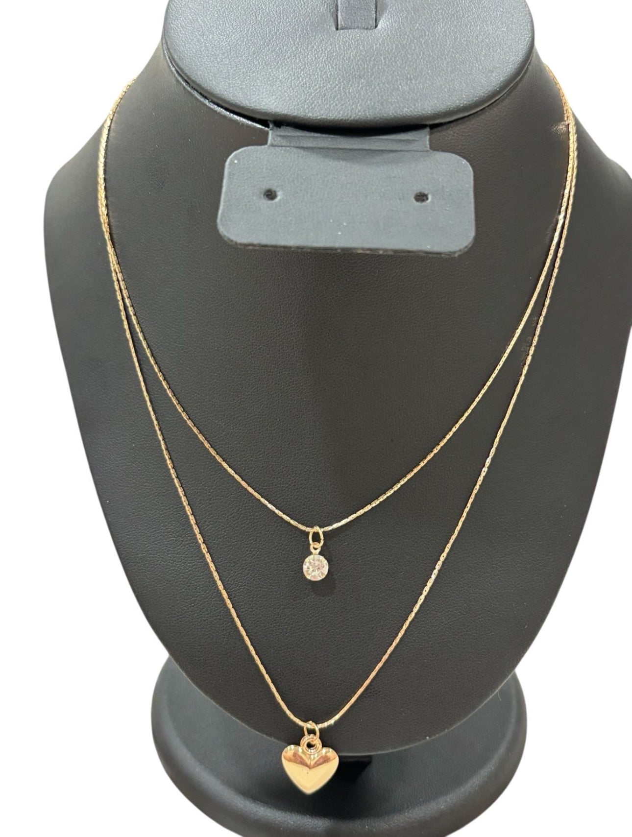 Heart to Sparkle Double Chain Necklace