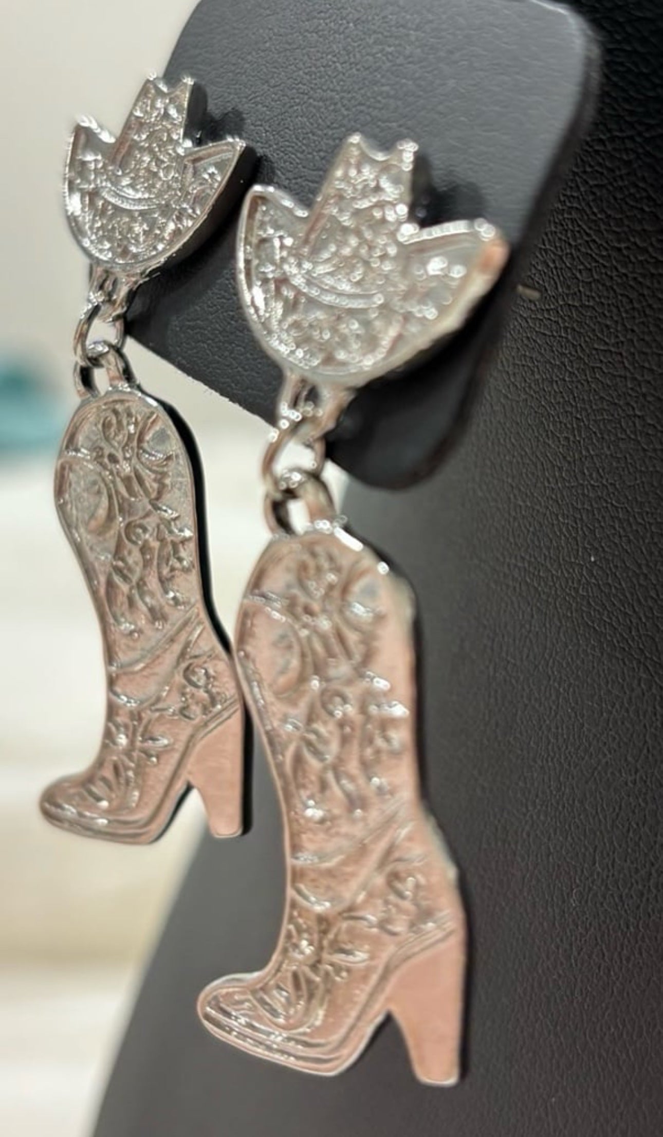Western Cowgirl Hat & Boot Earrings