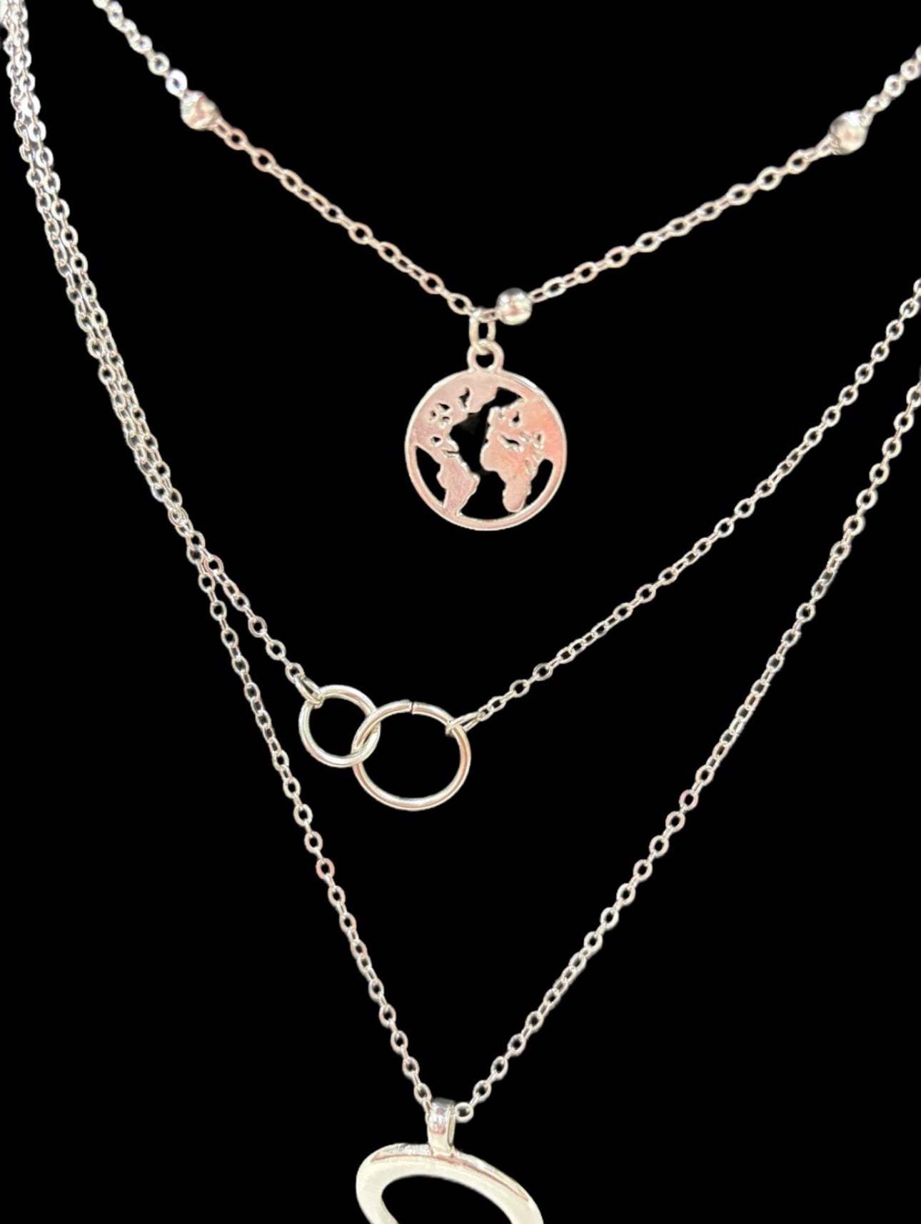Celestial Connections Layered Necklace – Silver