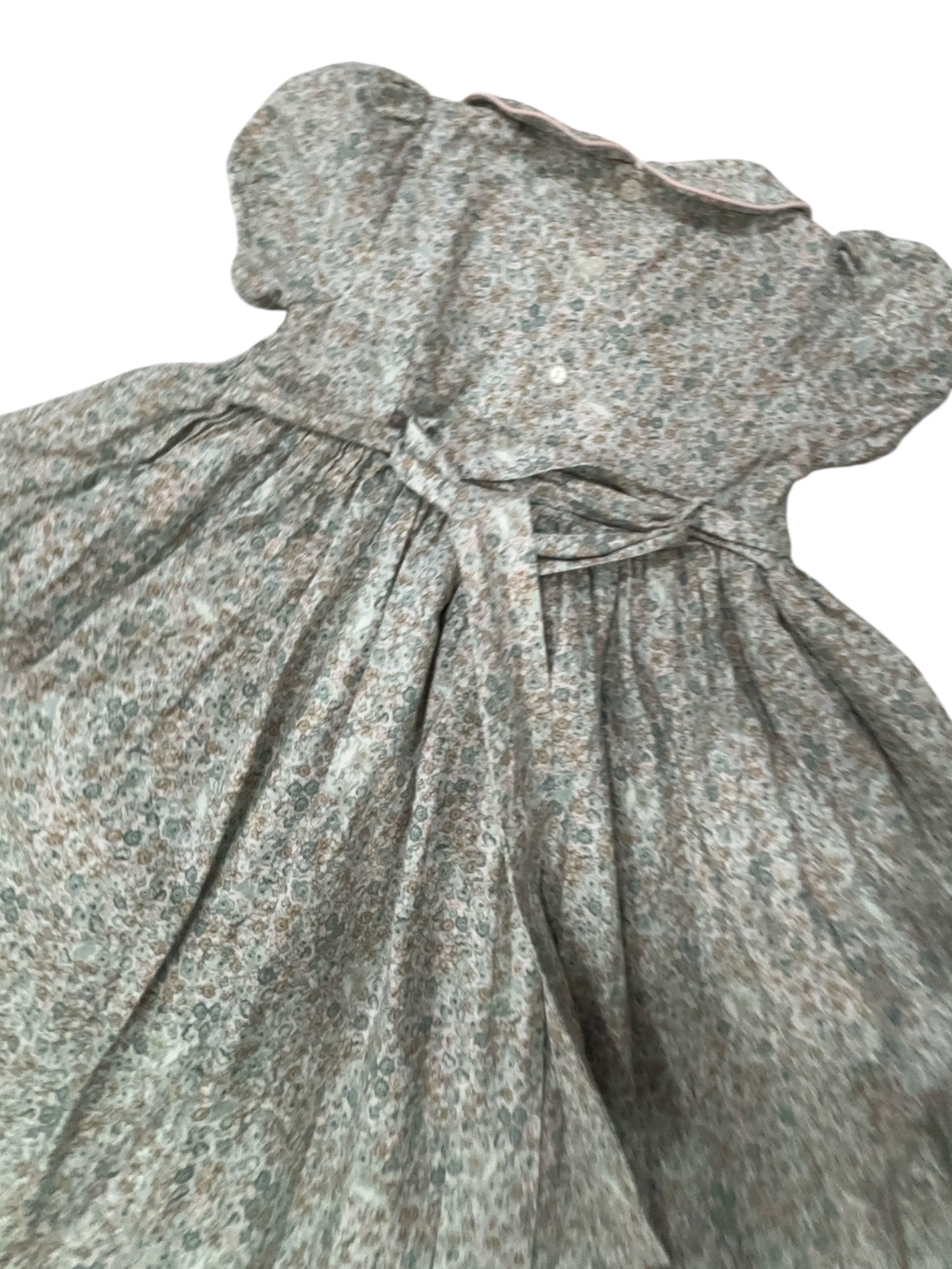 Luli & Me Hand-Smocked Floral Dress (Size 6)