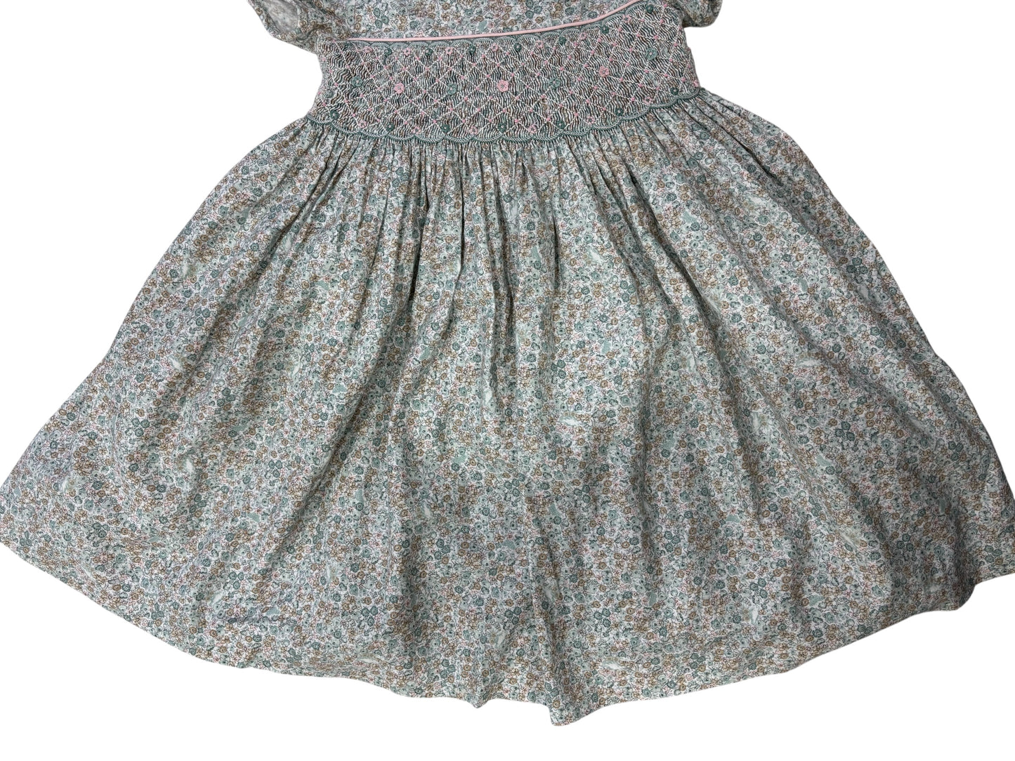 Luli & Me Hand-Smocked Floral Dress (Size 6)