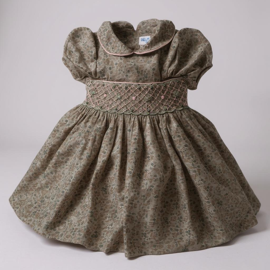 Luli & Me Hand-Smocked Floral Dress (Size 6)