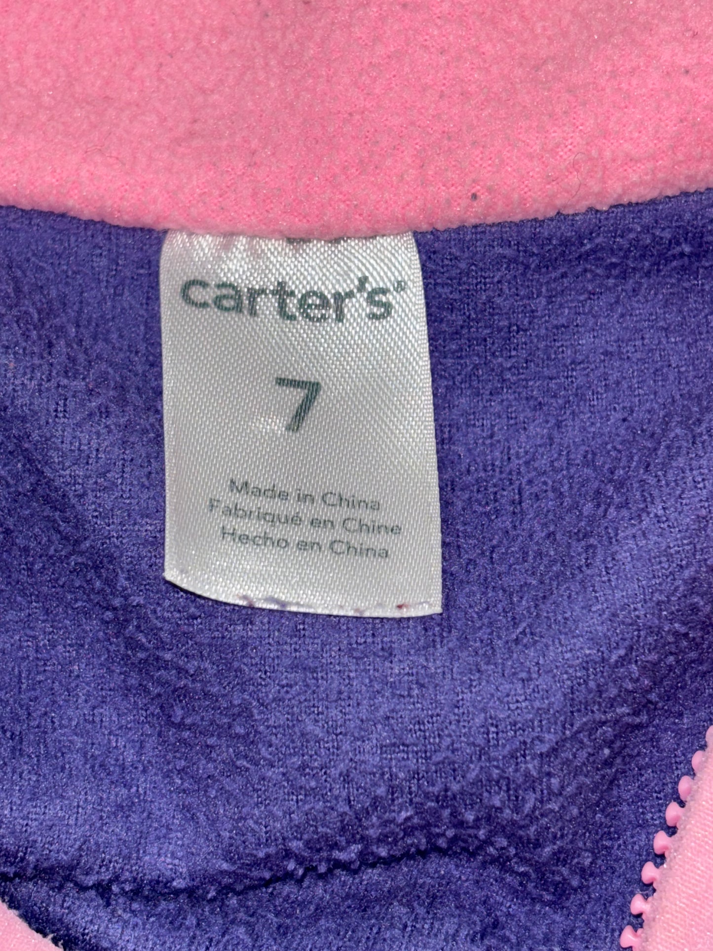 Carter’s Half-Zip Fleece Pullover – Size 7 (Girls)