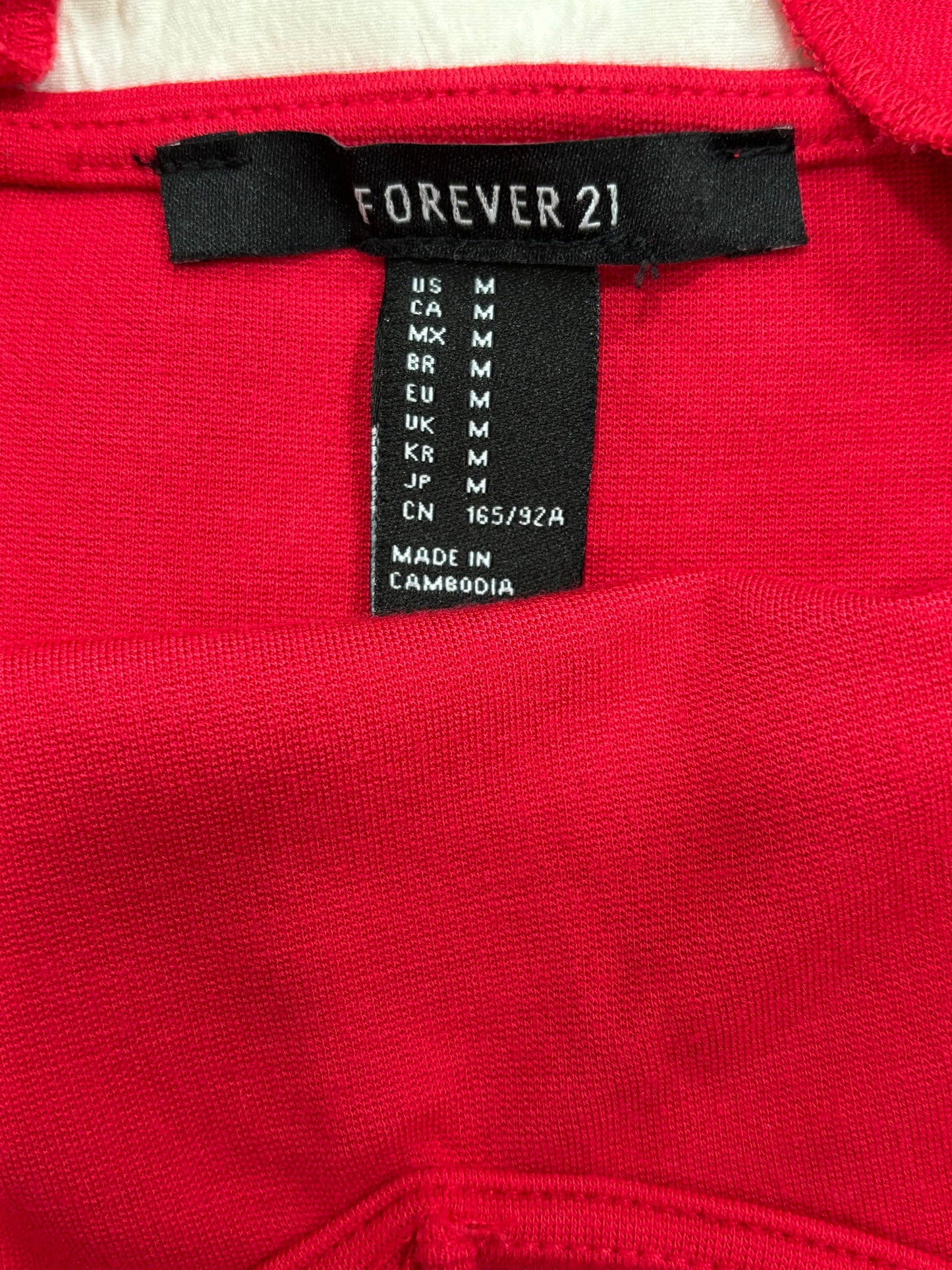 Forever 21 Red Sleeveless Ruffle Strap Dress – Size M