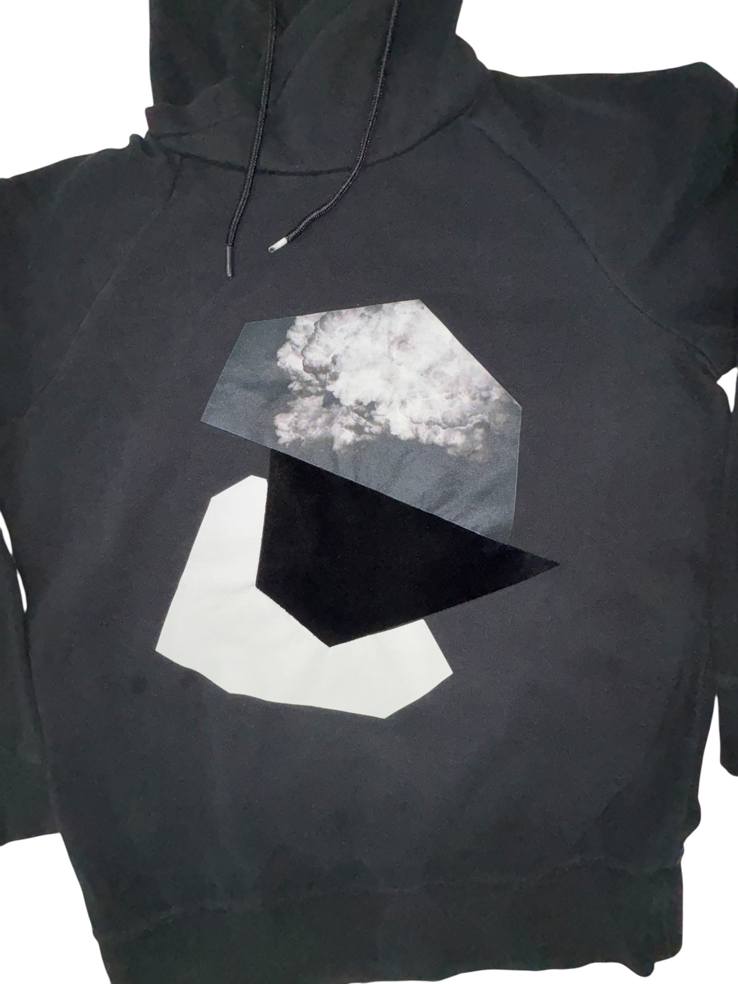 H&M Abstract Graphic High-Neck Hoodie – Size Small