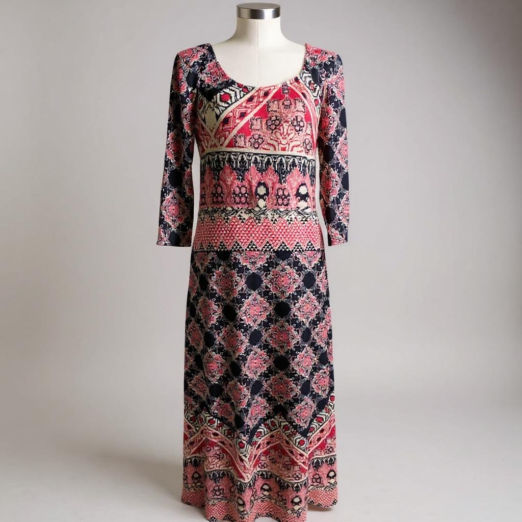 Boho Mosaic Print Maxi Dress – Xhilaration (Size L)