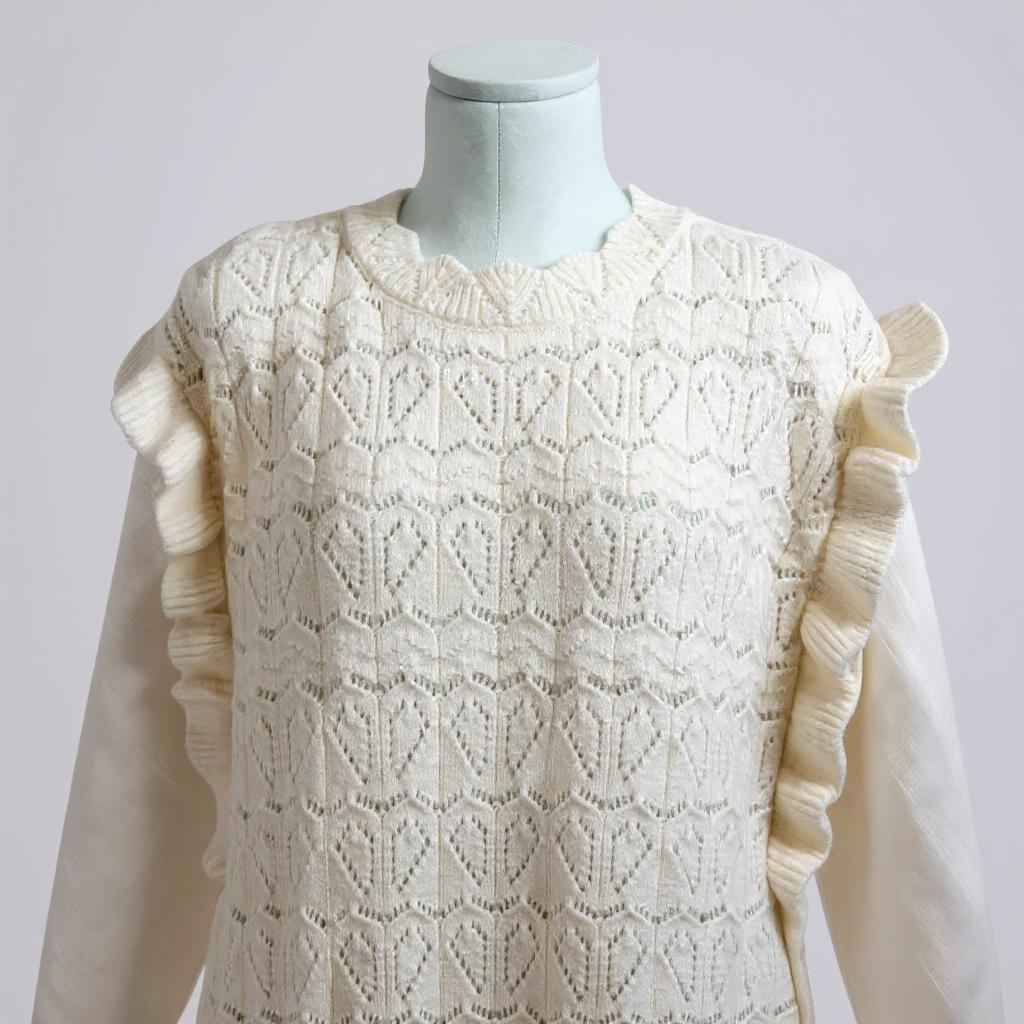 Cocobleu New York Ivory Knit & Sheer Blouse – XL (NWT) 💫