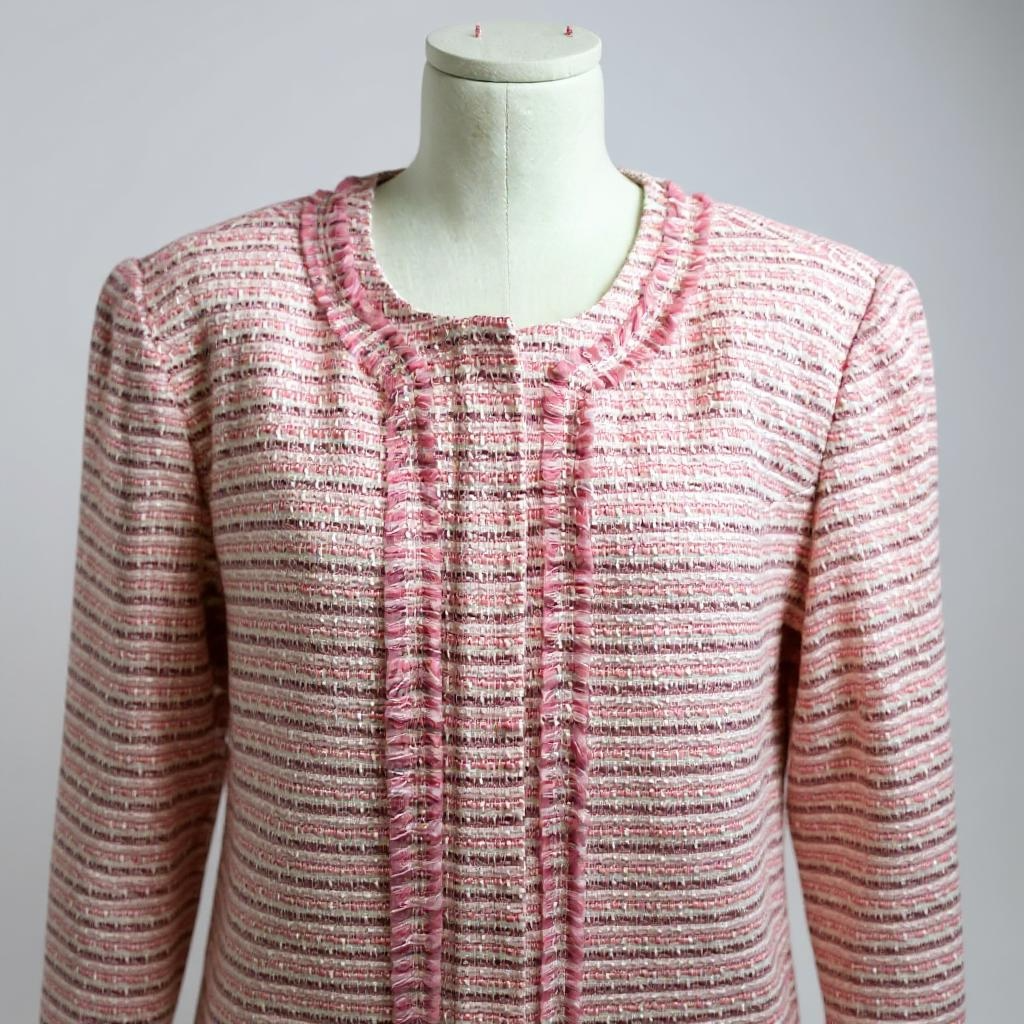 Apostrophe Woman Pink Tweed Blazer – Size 18W – Pretty in Power
