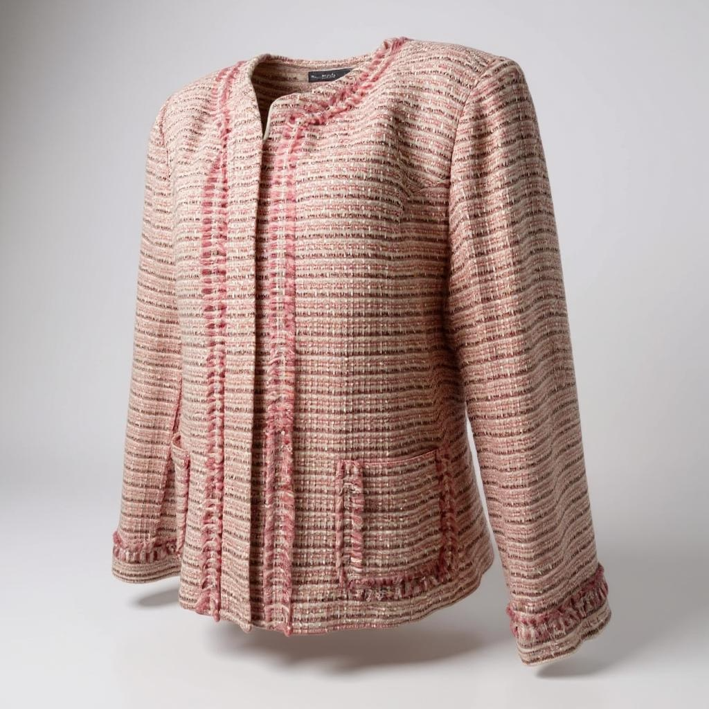 Apostrophe Woman Pink Tweed Blazer – Size 18W – Pretty in Power