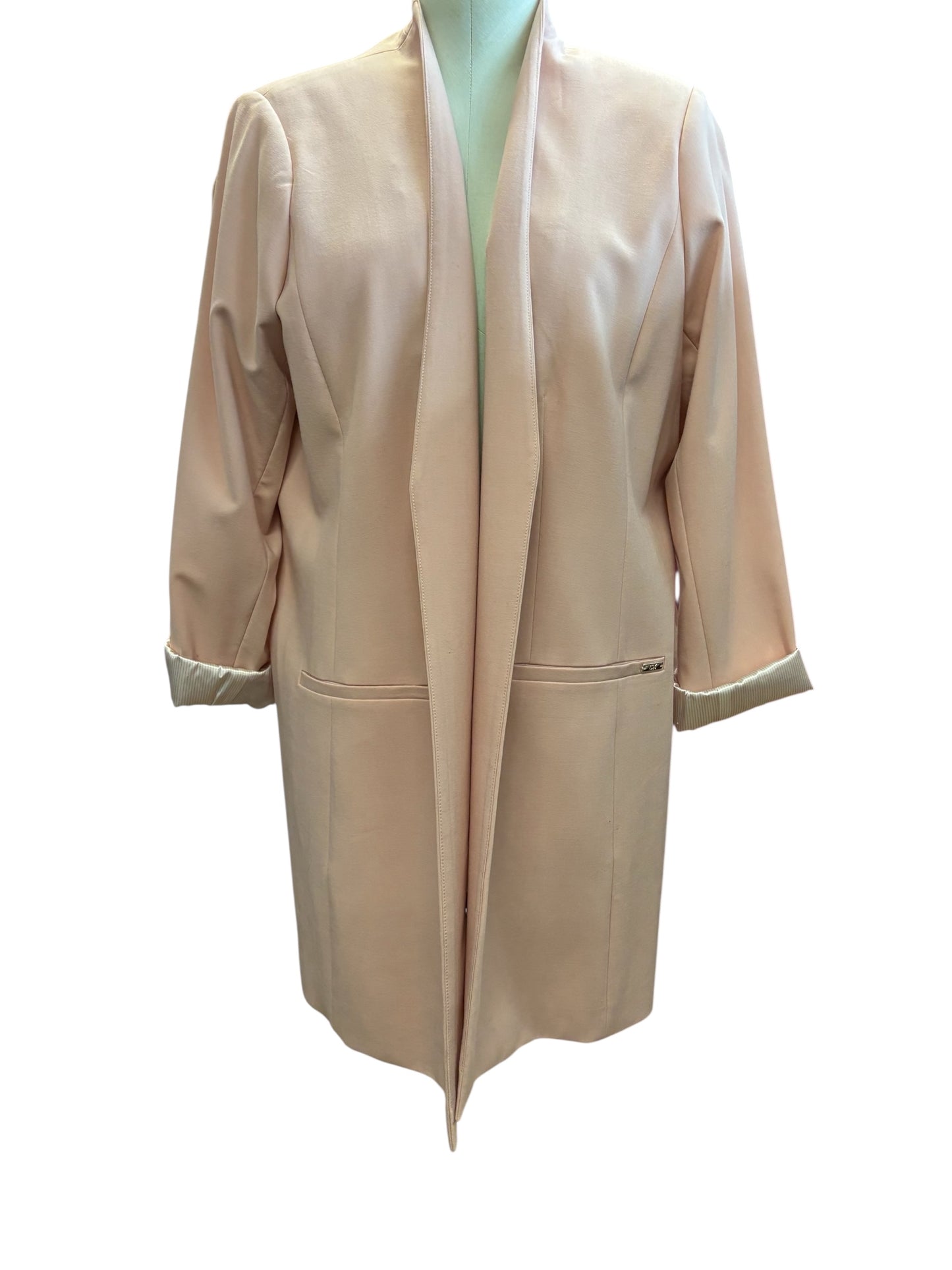 Calvin Klein Open-Front Peach Blazer – Size 14W