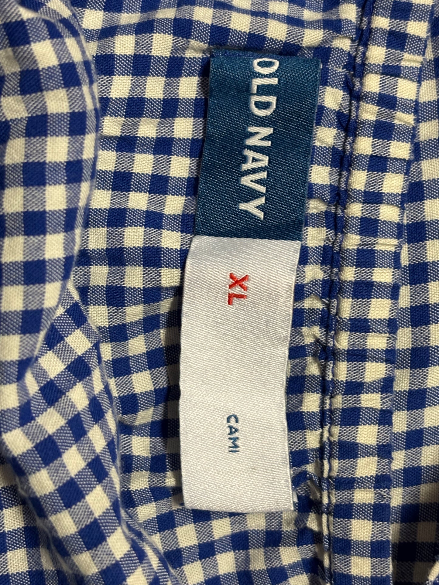 Old Navy Blue Gingham Cami Mani Dress – Size XL