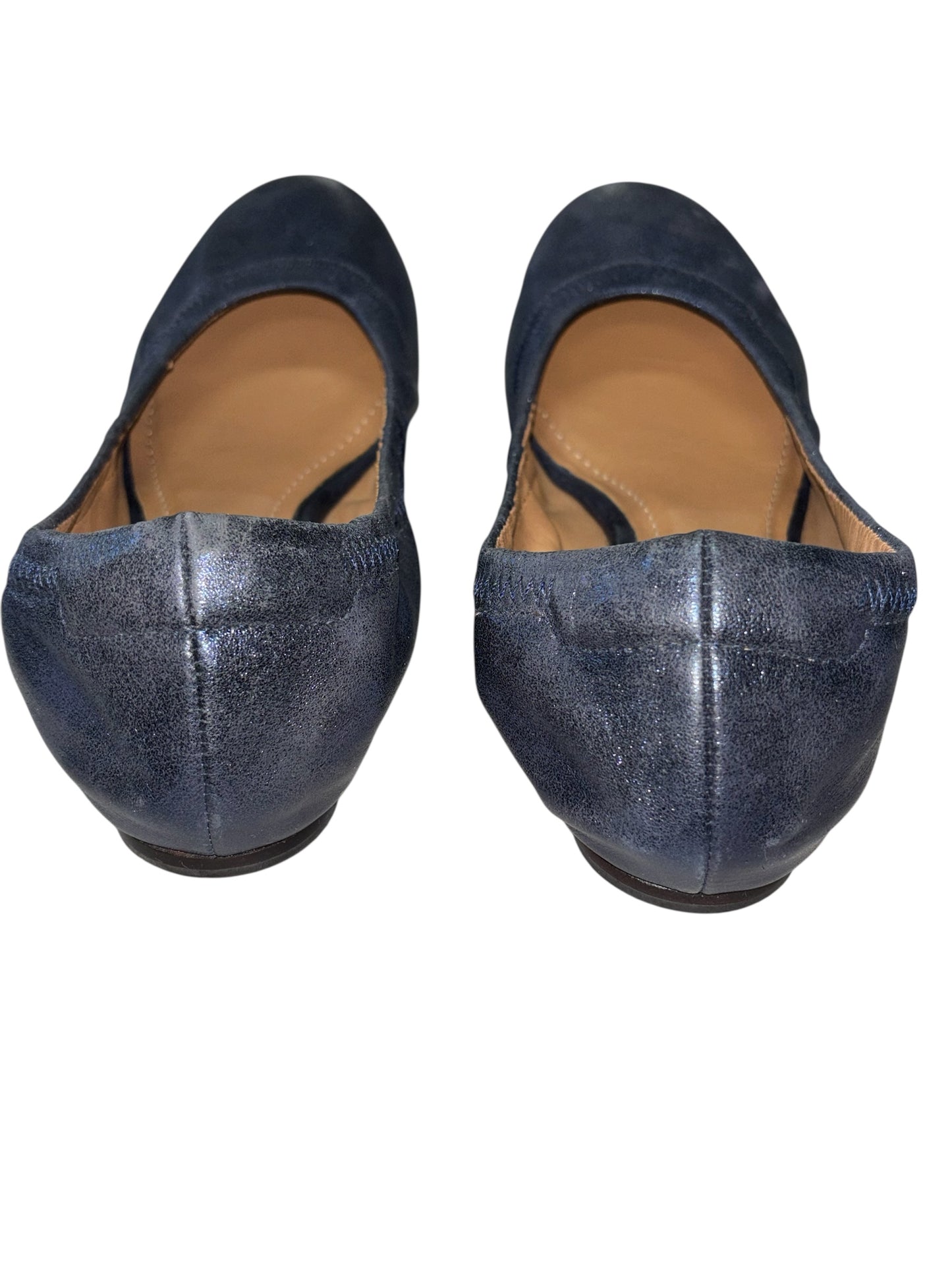 Trask Navy Blue Leather Ballet Flats – Size 7M