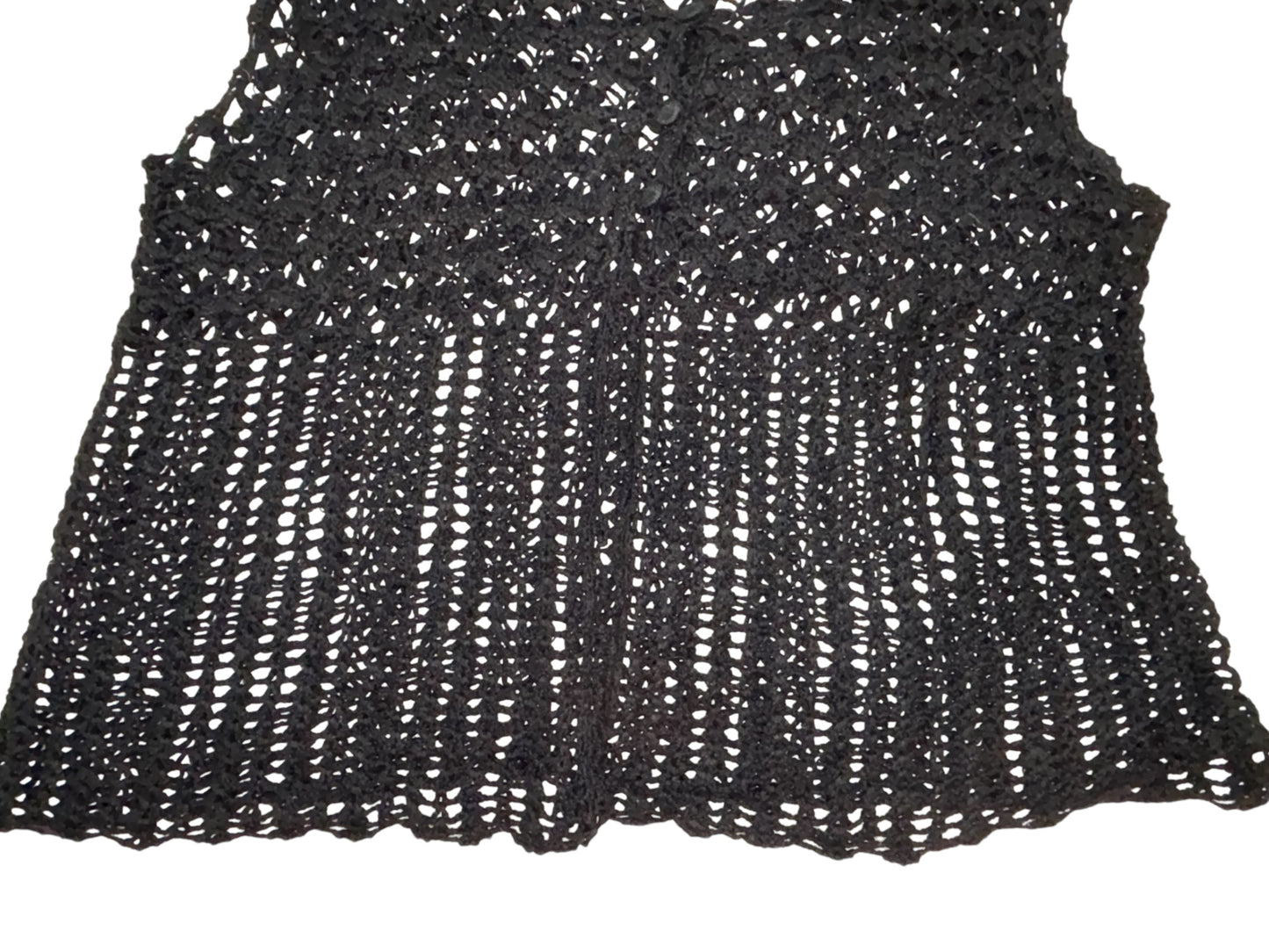 Cable & Gauge Black Crochet Sleeveless Top – Size 3X