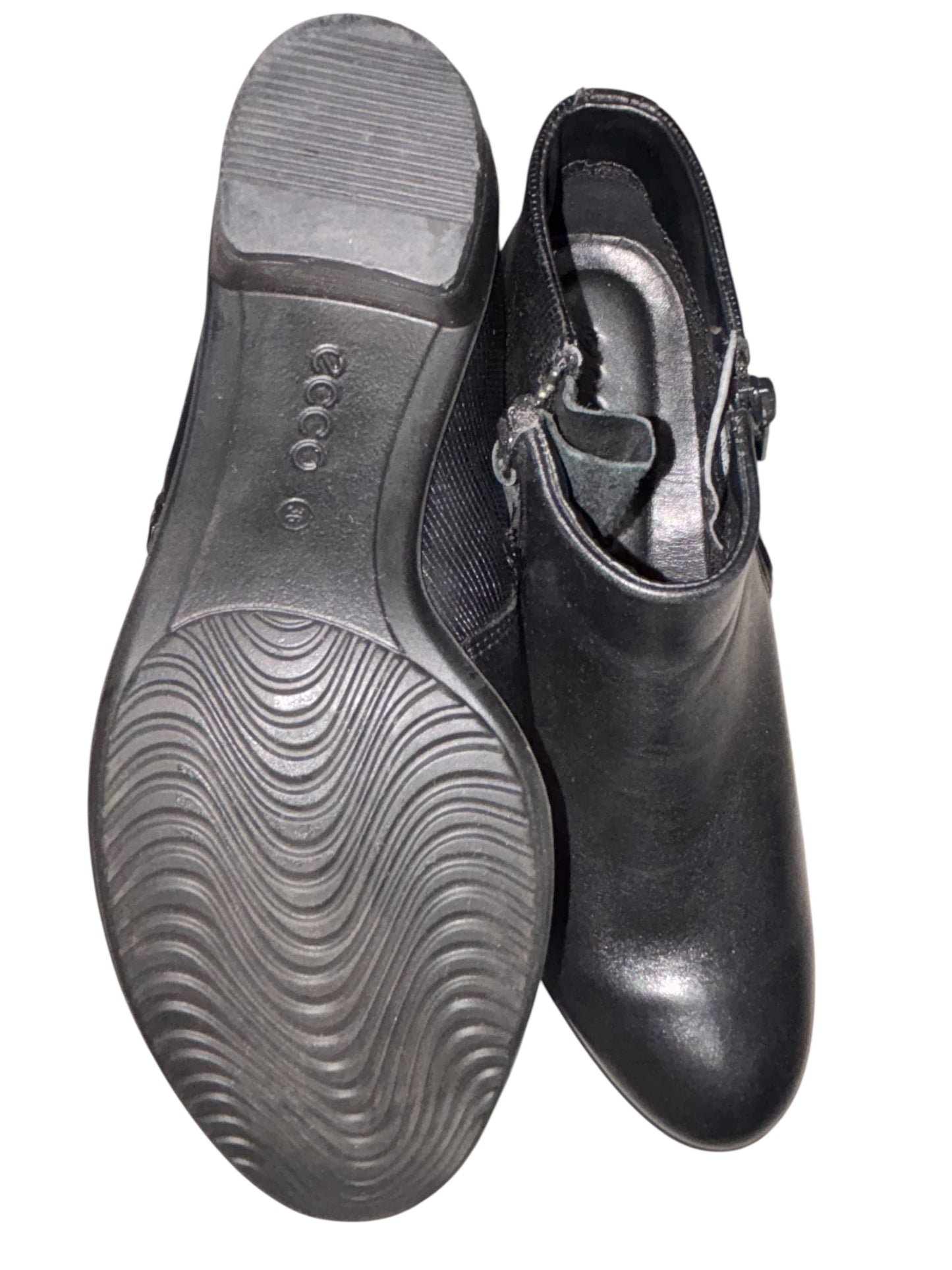 ECCO Black Leather Ankle Booties (Size EU 36 US 5.5)