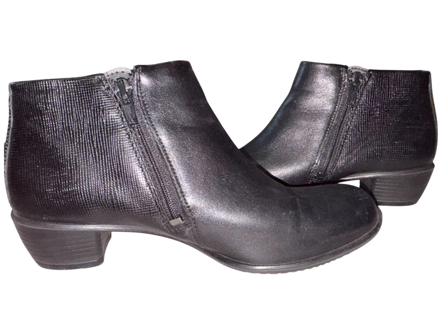ECCO Black Leather Ankle Booties (Size EU 36 US 5.5)
