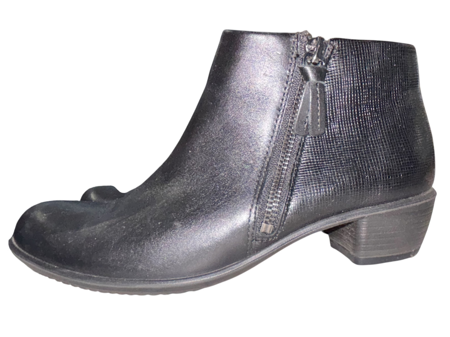 ECCO Black Leather Ankle Booties (Size EU 36 US 5.5)
