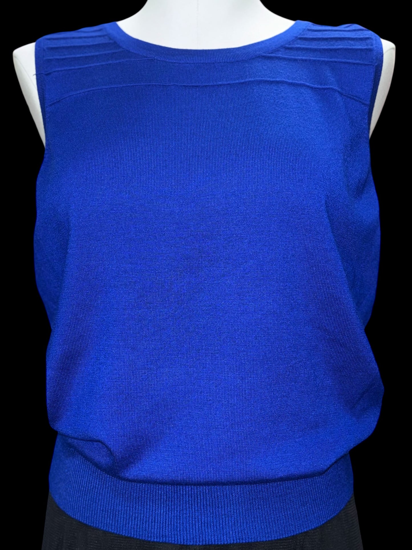 Cable & Gauge Royal Blue Sleeveless Knit Top – Size Large