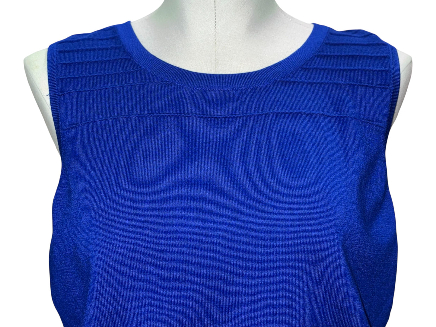 Cable & Gauge Royal Blue Sleeveless Knit Top – Size Large