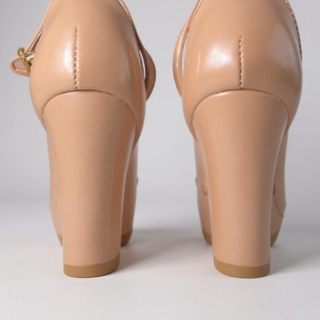 Madden Girl Nude Block Heel Sandals - Size 8