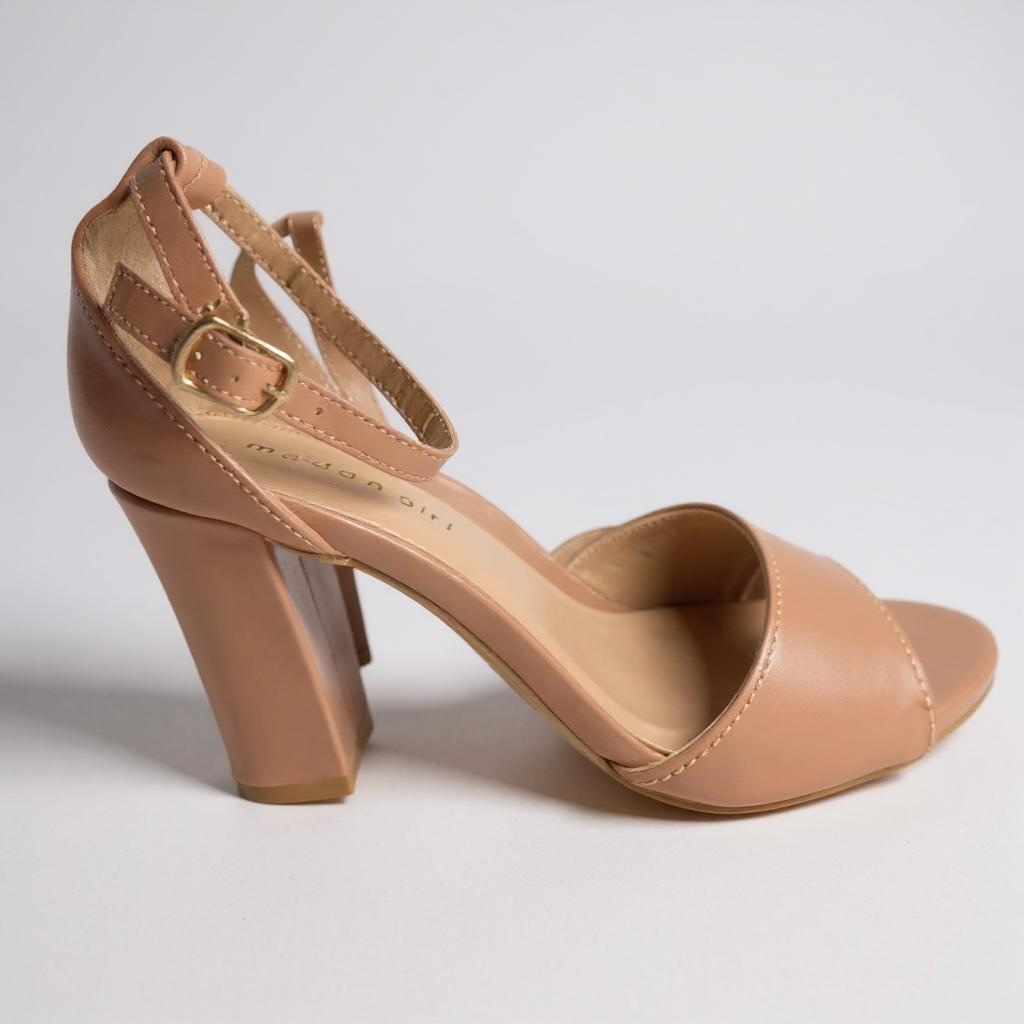 Madden Girl Nude Block Heel Sandals - Size 8