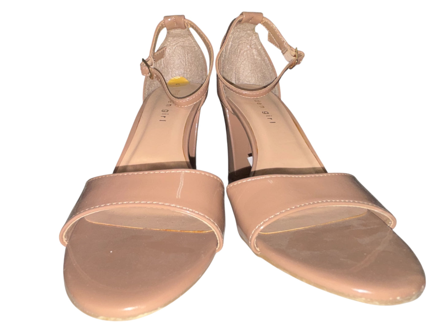 Madden Girl Nude Block Heel Sandals - Size 8