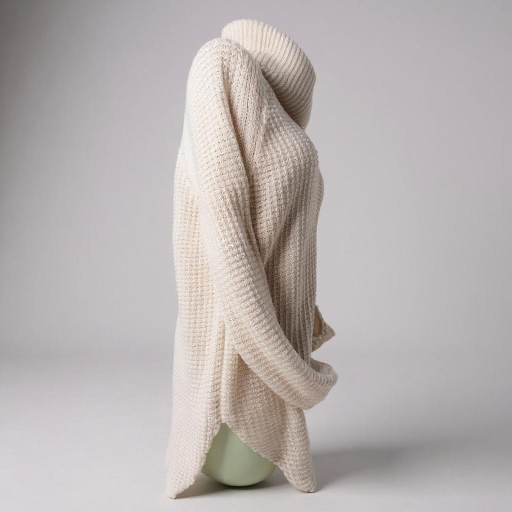 Cozy Cream Waffle Knit Turtleneck – A New Day (XL)