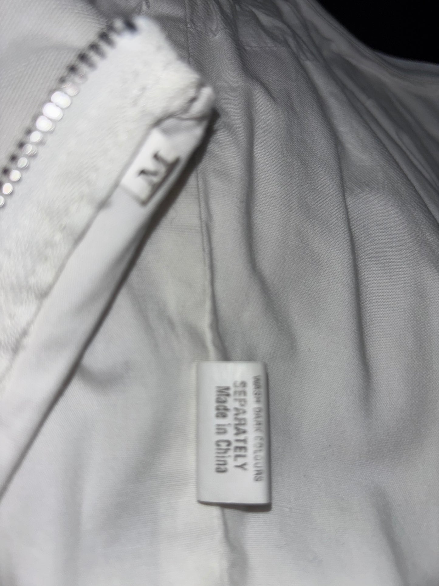 French Tulle White Ruched Mesh Corset Top (Size M)