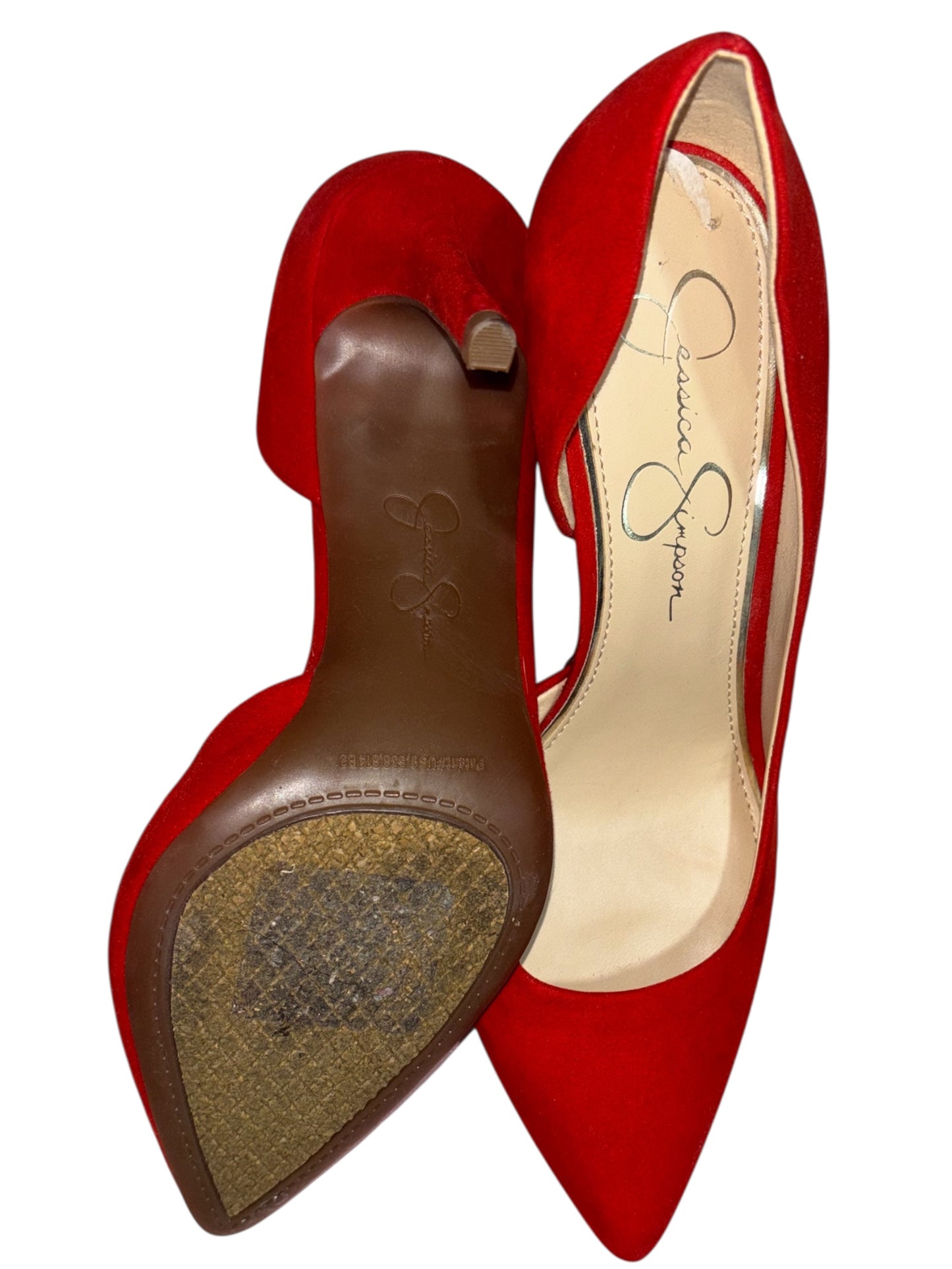 Jessica Simpson “Livvy” Red D’Orsay Pumps – Size 8M (38.5) – Fierce & Fabulous!