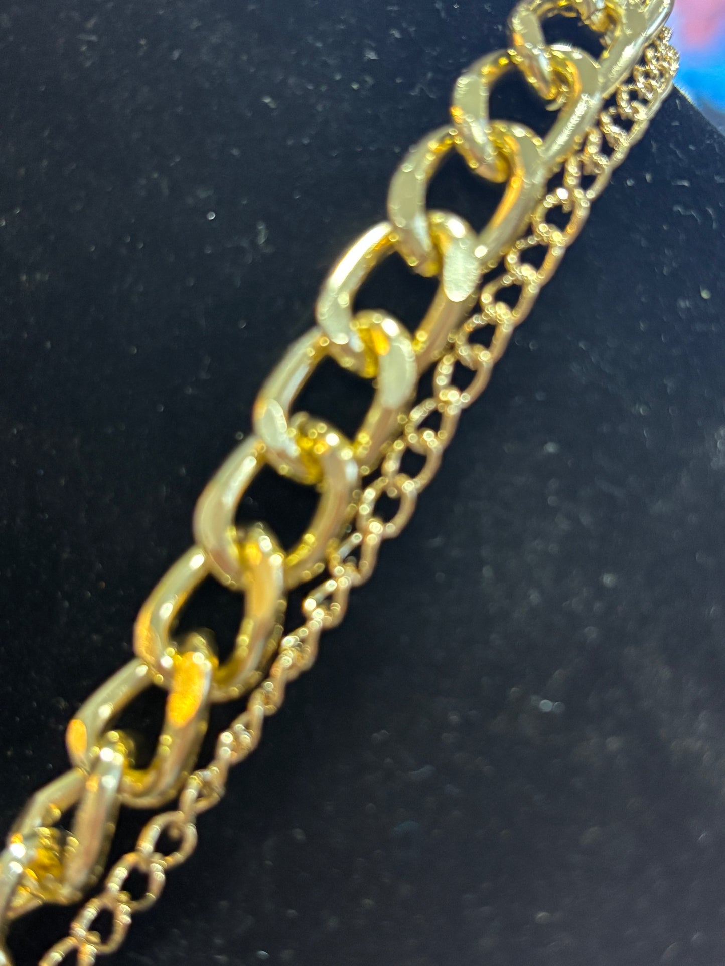 Double Chain Snake Pendant Statement Necklace