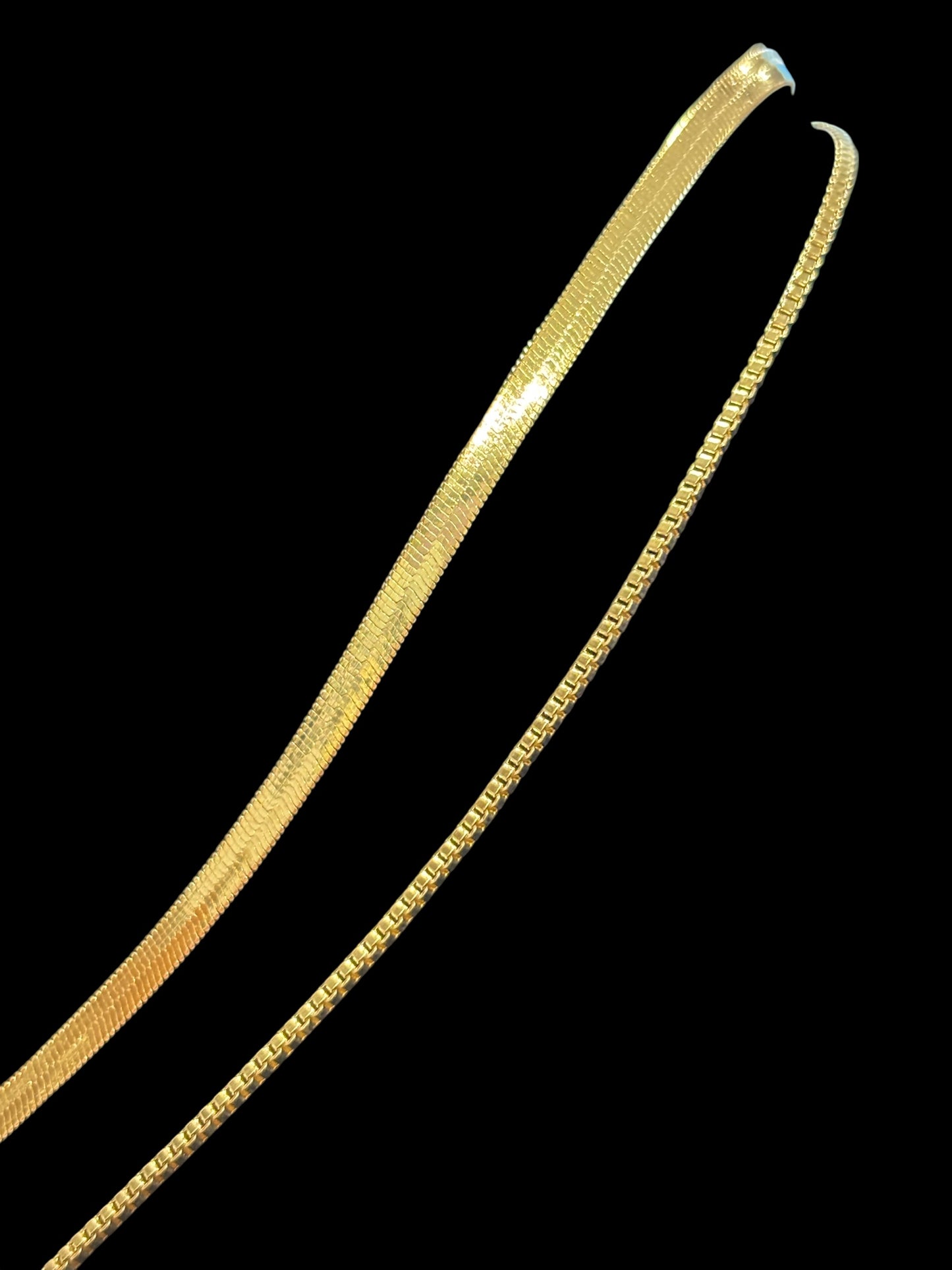 Gold Layered Chain Necklace – 2 Piece Set