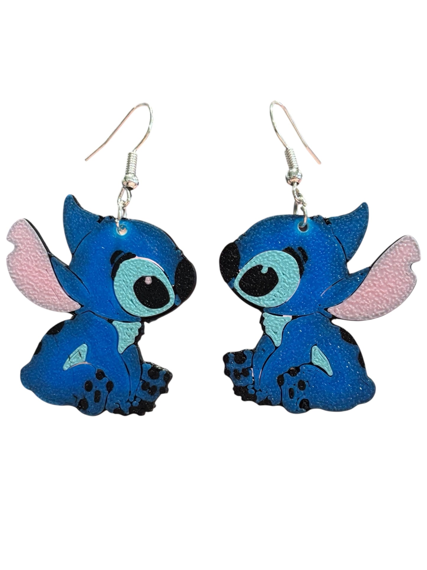 Stitch-Inspired 3D Printed Earrings