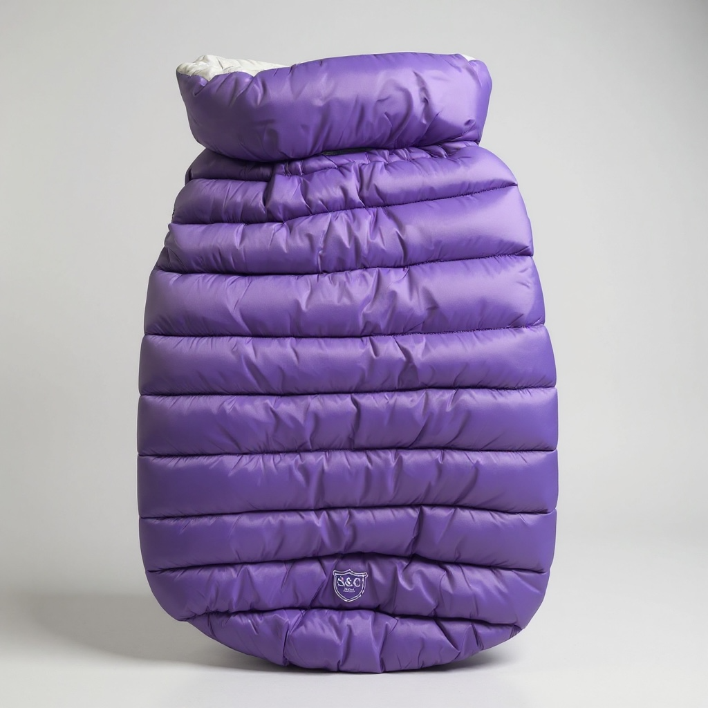 Sydney & Co. Reversible Puffer Dog Vest – Purple & Silver