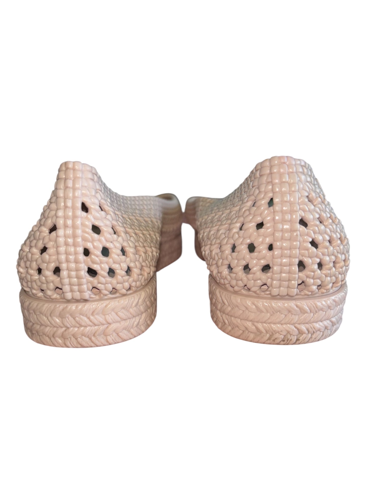 Melissa Nude Blush Jelly Flats – Crochet Style- Size 7