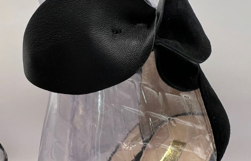 Louise et Cie Black Bow Suede Heels (Size 8)