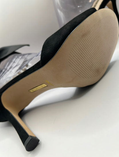 Louise et Cie Black Bow Suede Heels (Size 8)