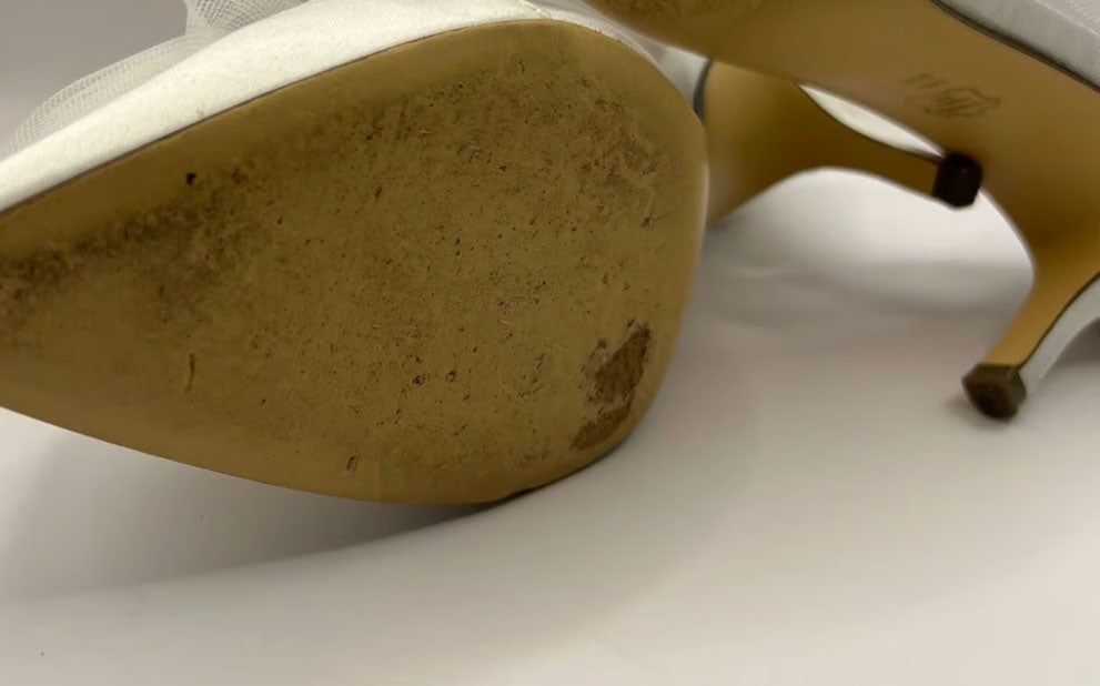 Nina Ivory Kitten Heels, Size 8