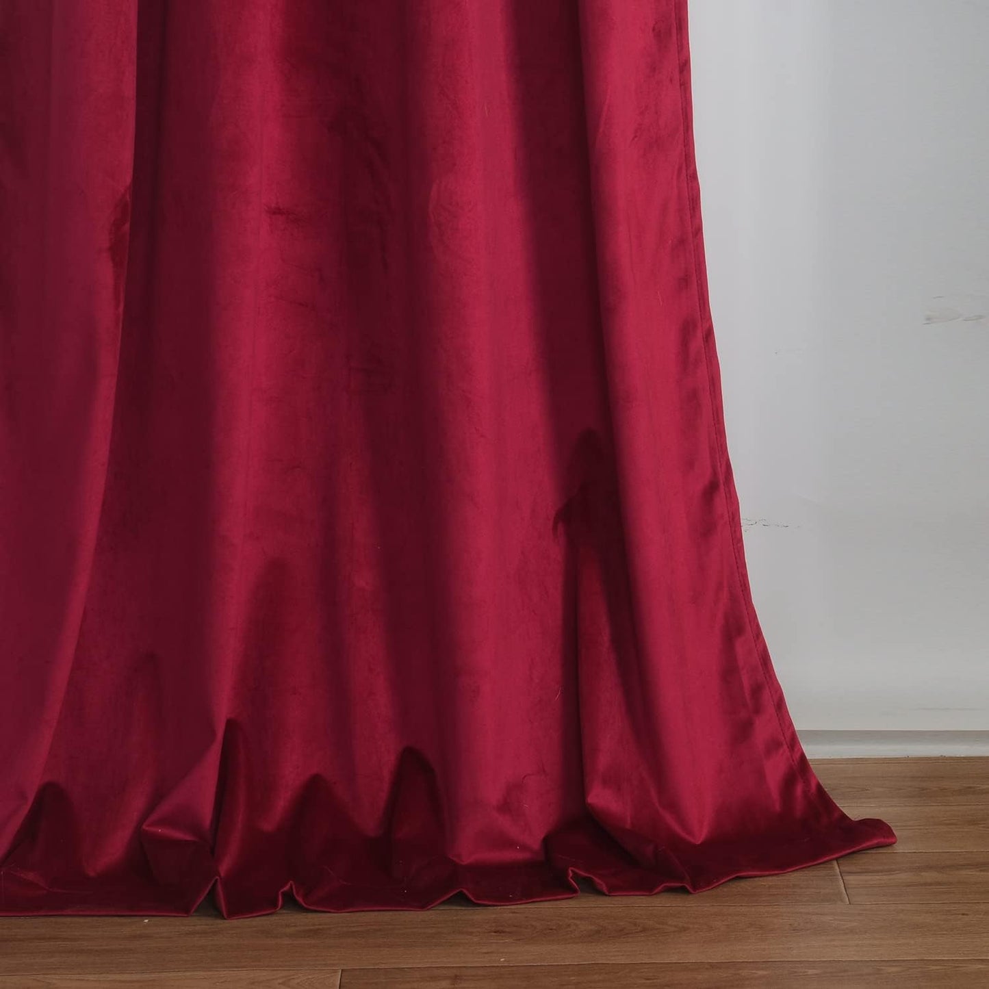 Scarlet Red Velvet Curtains – Elegant Room Darkening Drapes (Pair)