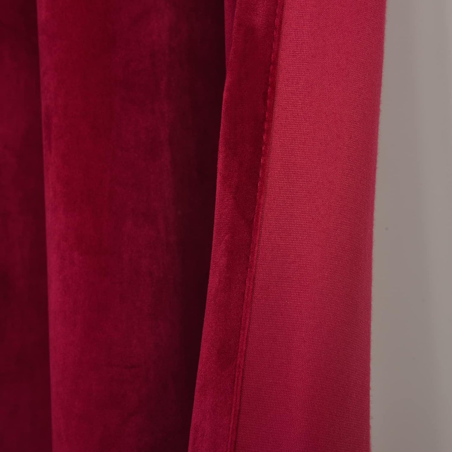 Scarlet Red Velvet Curtains – Elegant Room Darkening Drapes (Pair)