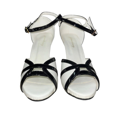 Black & White Peep Toe Heels – Size 8