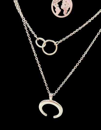 Celestial Connections Layered Necklace – Silver