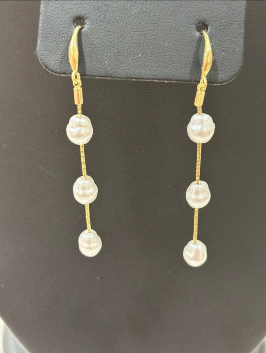 Pearl Tassel Dangle Earrings (2.5)