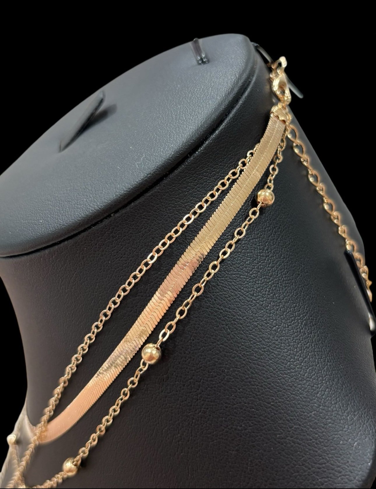 Sunburst Triple Layer Necklace Set