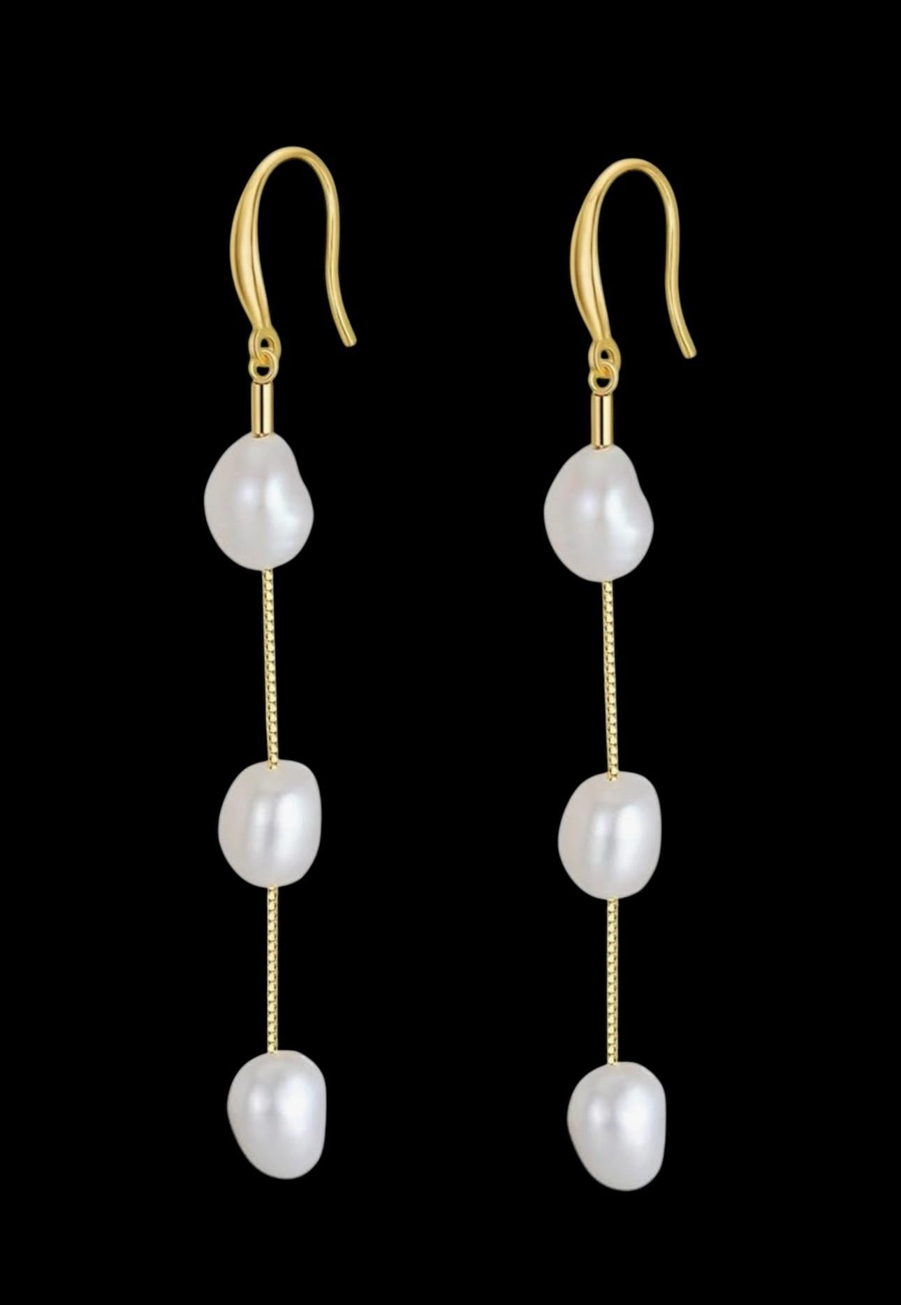 Pearl Tassel Dangle Earrings (2.5)