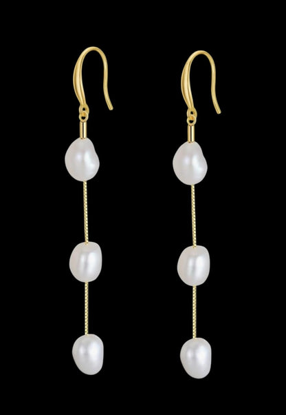 Pearl Tassel Dangle Earrings (2.5)