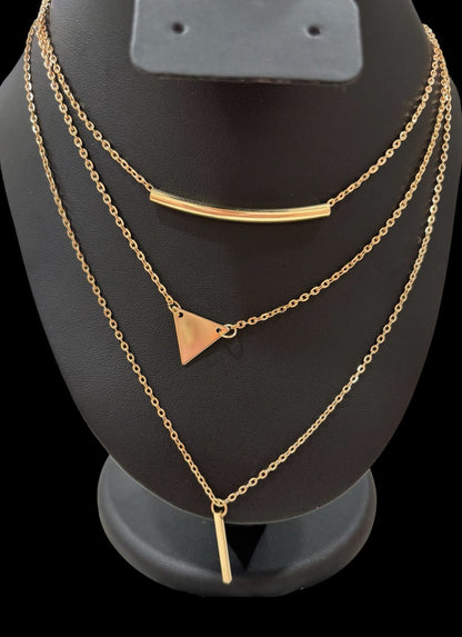 3-Layer Minimalist Gold Necklace Set