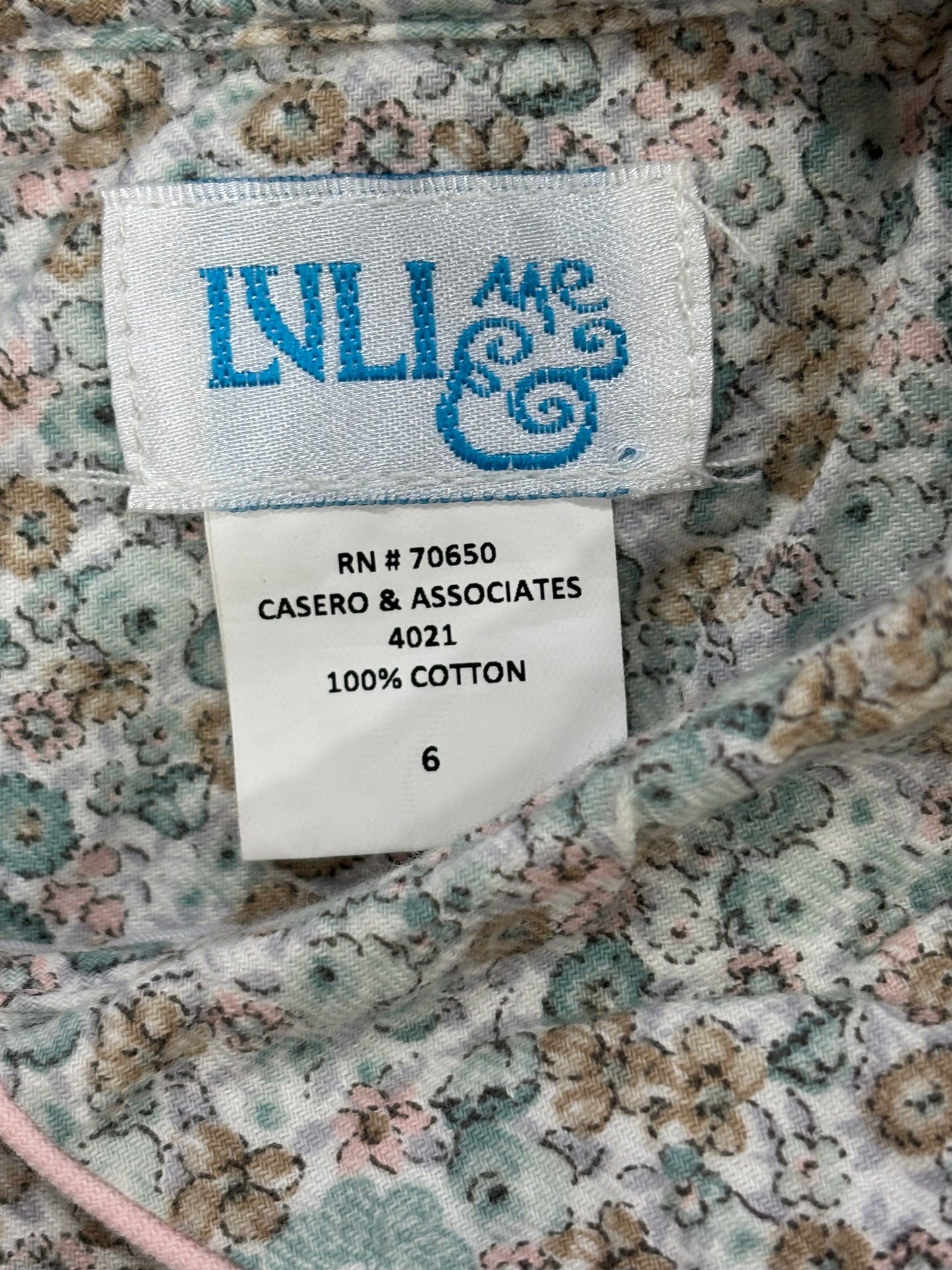 Luli & Me Hand-Smocked Floral Dress (Size 6)