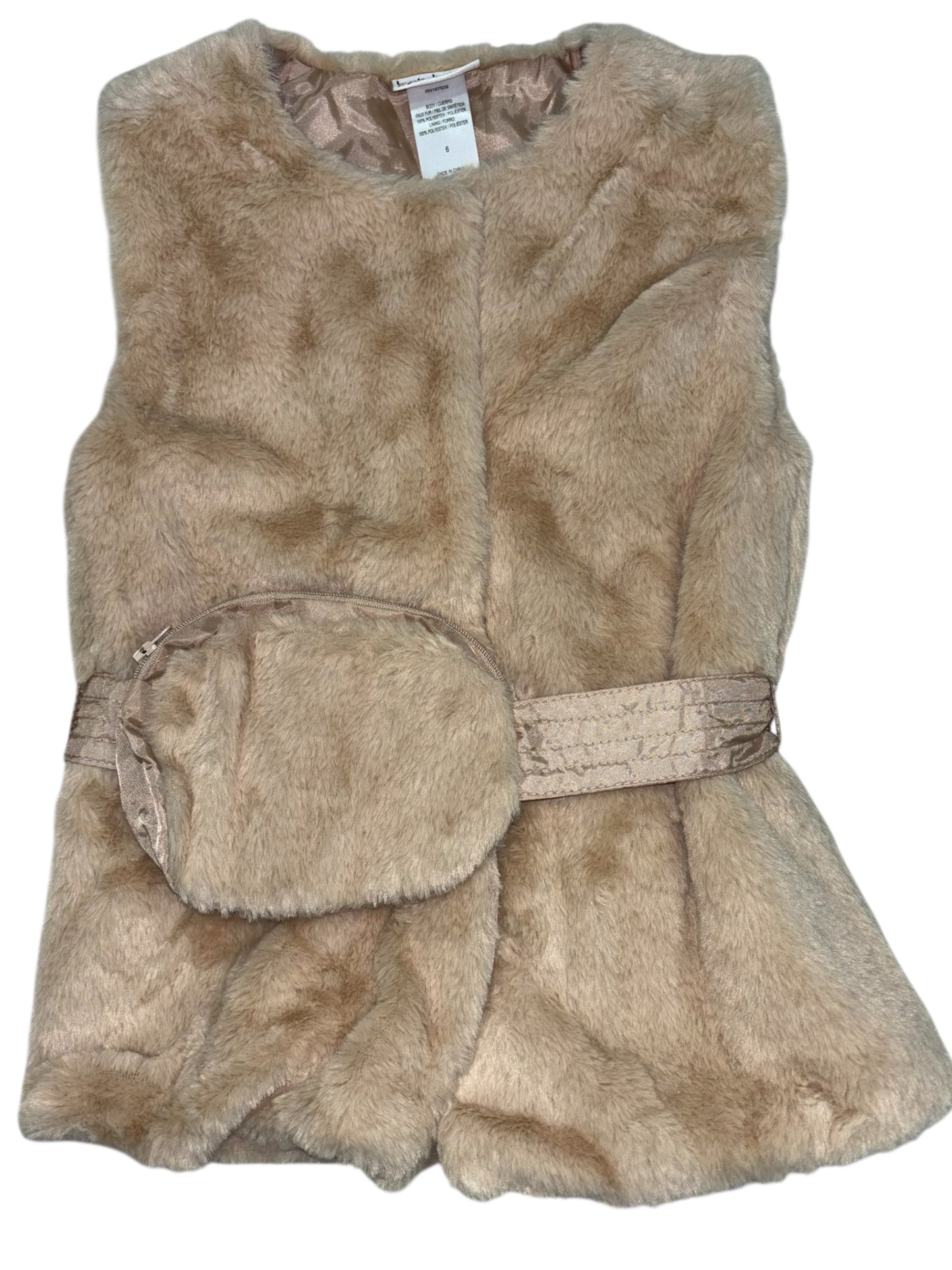 Luxe & Cozy Faux Fur Vest with Fuzzy Belt Bag – Nicole Miller (Size 6)