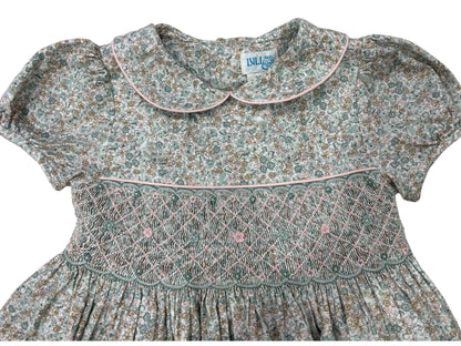 Luli & Me Hand-Smocked Floral Dress (Size 6)