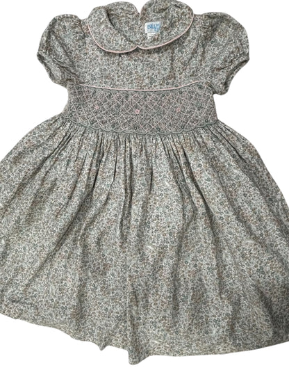 Luli & Me Hand-Smocked Floral Dress (Size 6)
